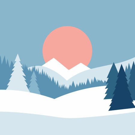 Simple winter background. Vector illustration.のイラスト素材