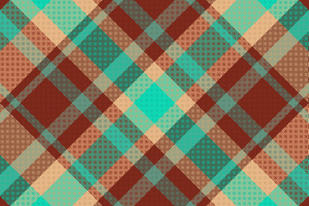 Tartan plaid pattern with texture. Vector illustration.