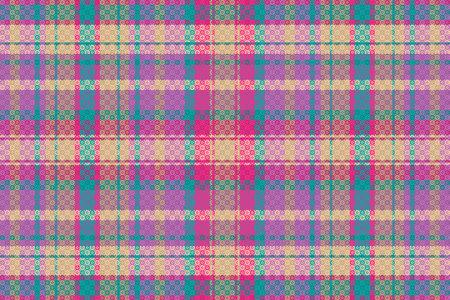 Tartan plaid pattern with texture. Vector illustration.
