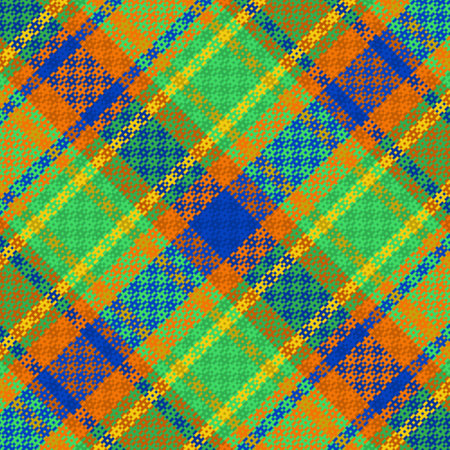 Tartan plaid pattern with texture. Vector illustration.