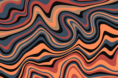 Abstract psychedelic groovy background. Vector.のイラスト素材