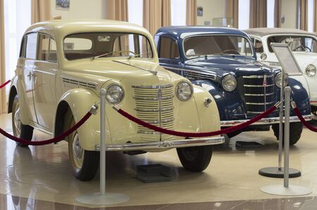 VERKHNYAYA PYSHMA, YEKATERINBURG, RUSSIA - October 18, 2015: The exhibit is presented at the Museum Battle Glory of the Urals in the town of Verkhnyaya Pyshma.のeditorial素材