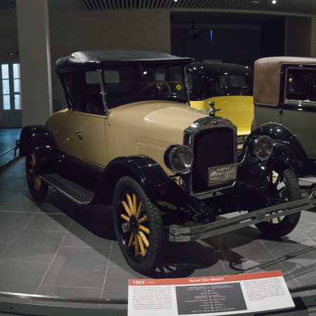 Verkhnyaya Pyshma, Russia - October 20, 2018: Old retro car Durant Star Model F in the museum of automobile equipment in the city of Verkhnyaya Pyshma in Russiaのeditorial素材