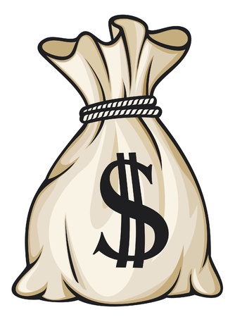 Money bag with dollar sign vector illustration Money bag with dollar sign vector illustration