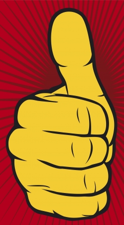 Vector hand showing thumbs upのイラスト素材