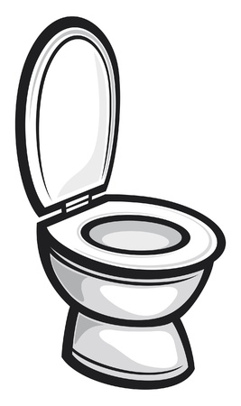 Toilet (toilet bowl)のイラスト素材