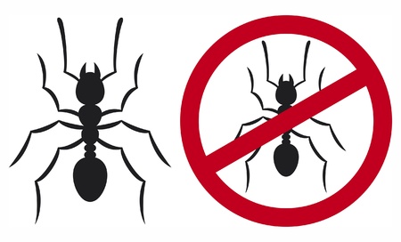no ants sign  no ants symbol のイラスト素材