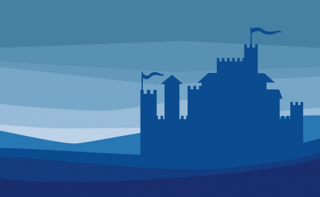 Castle silhouetteのイラスト素材