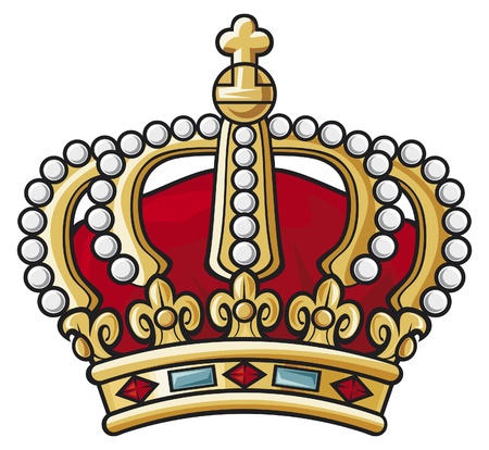 heraldic crownのイラスト素材