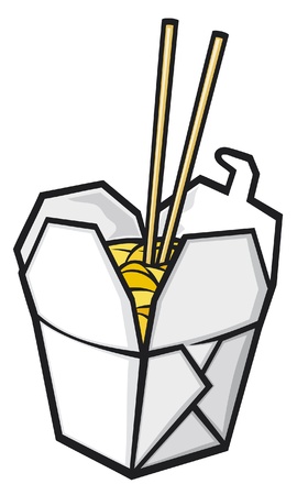 chinese fast food のイラスト素材