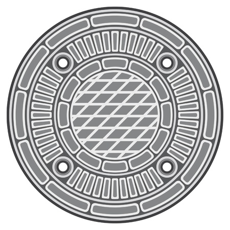 manhole cover (manhole street cover)のイラスト素材
