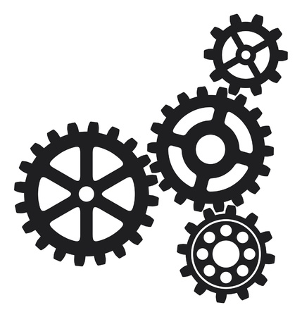 growing gears (gear icon, gears icon)のイラスト素材