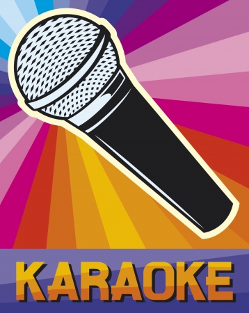 karaoke poster (karaoke design)のイラスト素材