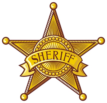 Vector sheriff s star  sheriff badge, sheriff shield のイラスト素材