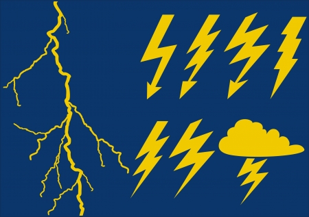 lightning setのイラスト素材