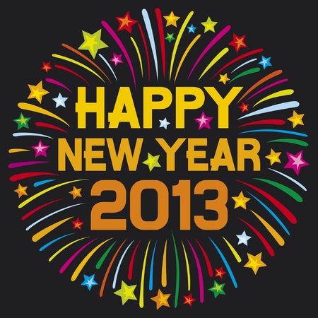 happy new year 2013のイラスト素材