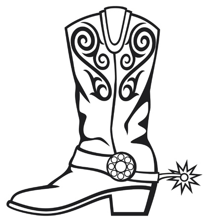 cowboy bootのイラスト素材
