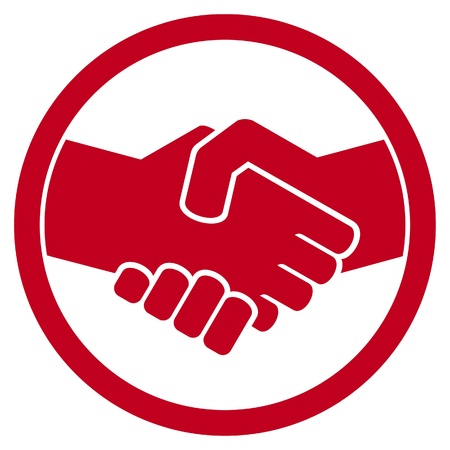 handshake symbol  handshake emblem, handshake sign のイラスト素材