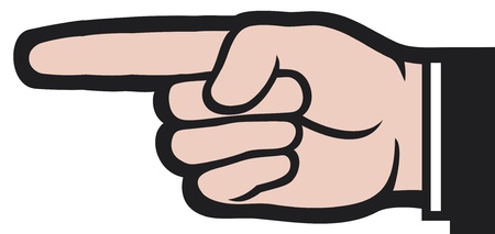 pointing hand (point finger)のイラスト素材