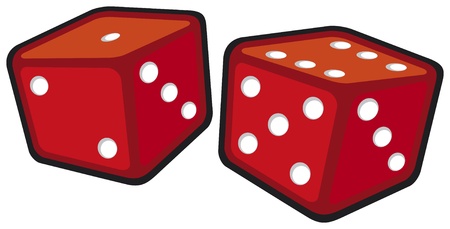 red dicesのイラスト素材