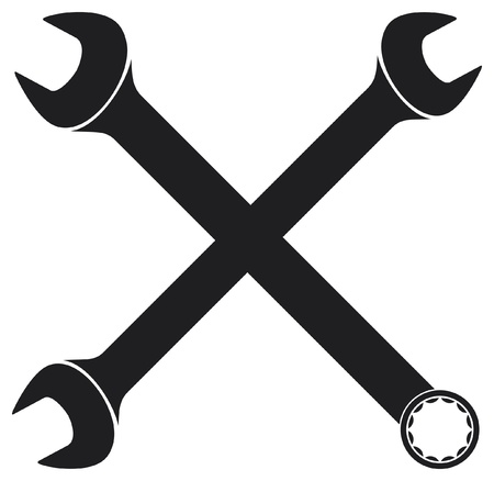 crossed wrenchesのイラスト素材