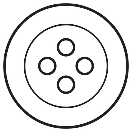 white sewing buttonのイラスト素材