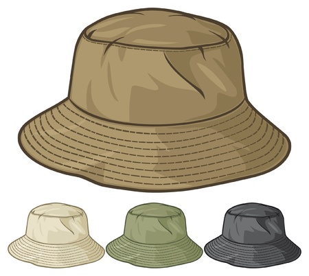 bucket hat collection  bucket hat set のイラスト素材