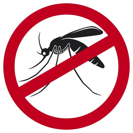 stop mosquito signのイラスト素材