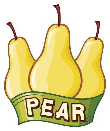 pear label designのイラスト素材