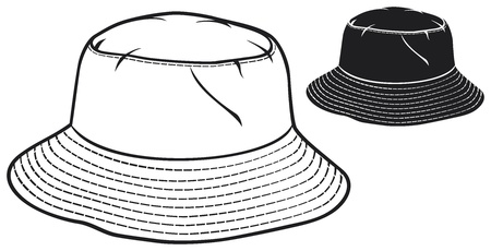 bucket hat collection  bucket hat set のイラスト素材