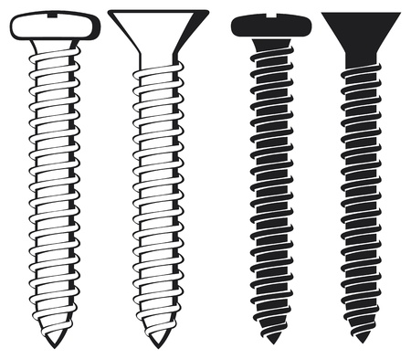 vector illustration of screwsのイラスト素材