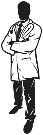 medical doctor (doctor silhouette)のイラスト素材