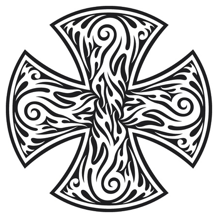 cross  cross tribal tattoo のイラスト素材