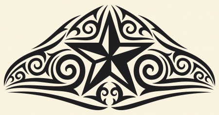 star tribal design  star tattoo design のイラスト素材
