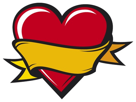 Heart - tattoo styleのイラスト素材