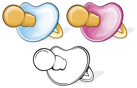 baby pacifier  baby s dummy のイラスト素材