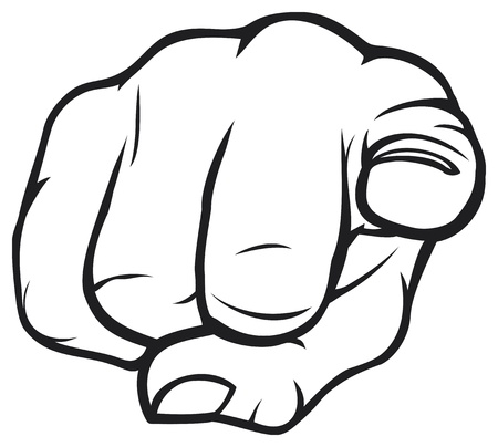 Hand pointingのイラスト素材