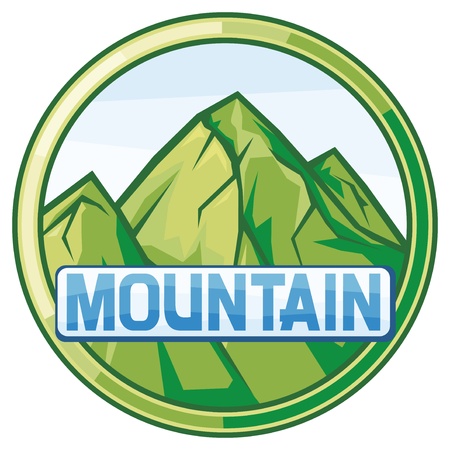 vector illustration of mountain landscapeのイラスト素材