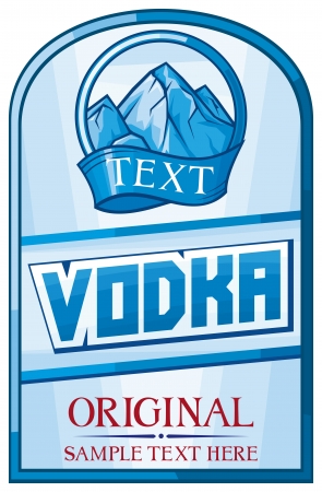 vodka label designのイラスト素材