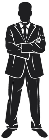Vector illustration of a businessman  standing businessman のイラスト素材