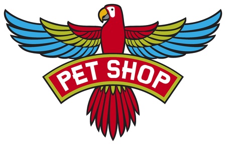 pet shop labelのイラスト素材