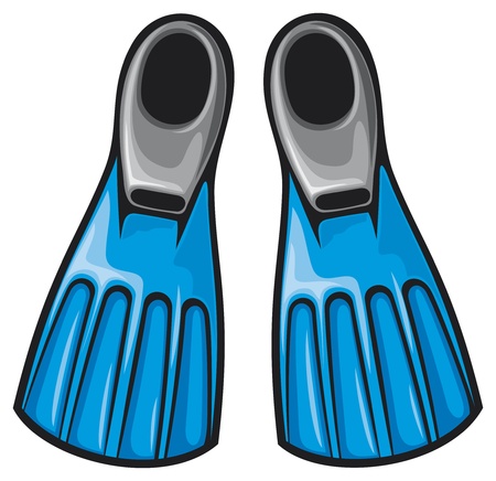 blue flippers  fins のイラスト素材