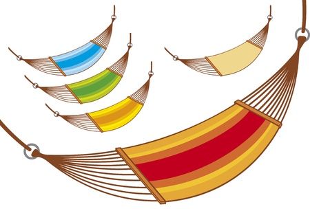 hammock set  hammock collection のイラスト素材