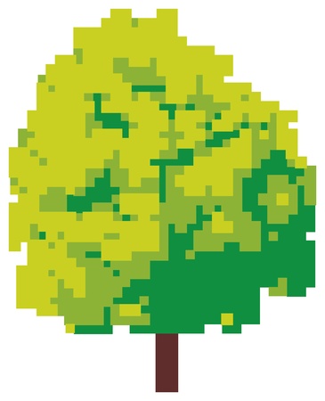 abstract tree  pixel tree のイラスト素材