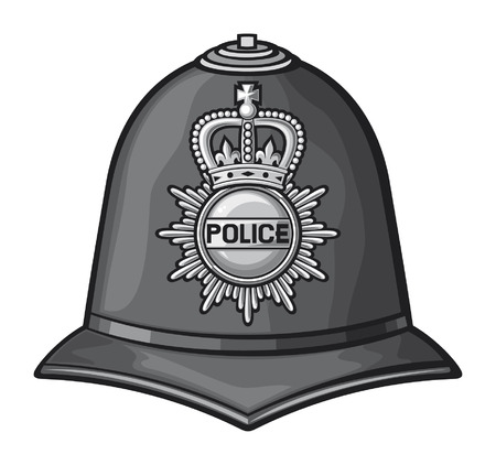 british police helmet  british bobby police helmet のイラスト素材