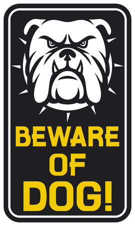 beware of dog sign  beware of dog design, beware of dog label のイラスト素材