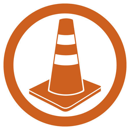 traffic cone iconのイラスト素材