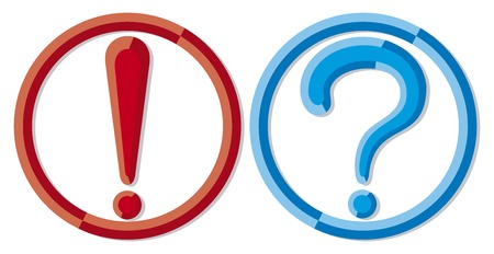 exclamation point and a question markのイラスト素材