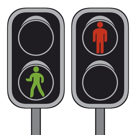 pedestrian traffic lightsのイラスト素材