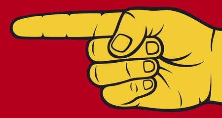 pointing hand point fingerのイラスト素材